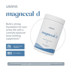 USANA MagneCal D emphasizes vitamin D and mineral synergy for bones.