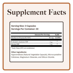 Utzy Naturals GlyNAC+ capsules close-up highlighting vegetarian capsules for easy daily use