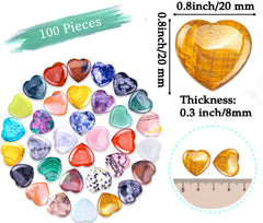 UU UNIHOM tiger eye heart crystal for calm focus and portable charm.