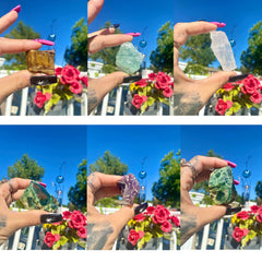 UU UNIHOM mixed rough stones for jewelry making and craft projects.