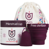 UVA reusable cup size B for heavy days provides comfortable leak protection.