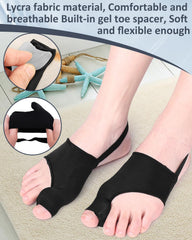 Uwbettry adjustable straps on toe separator for a customizable fit.