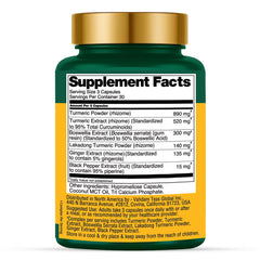 VAHDAM turmeric curcumin label close-up showing potency