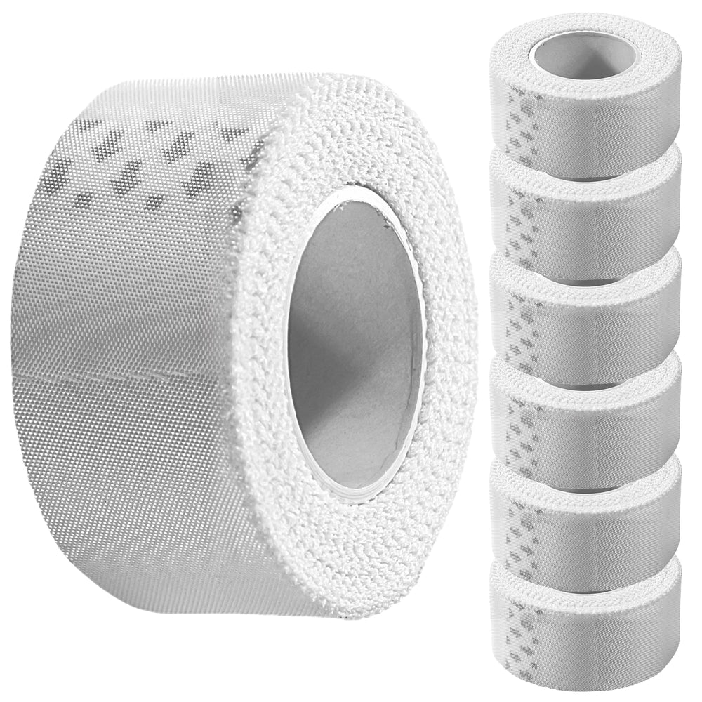 Vakly cloth tape 1in x 10yds pack of 6 rolls keeps dressings in place with gentle adhesion.