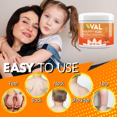 VAL Magnesium Cream for Kids non-greasy texture ready for quick absorption.