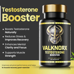 VALKNORX Ultra Strength bottle back showing third-party testing and quality.
