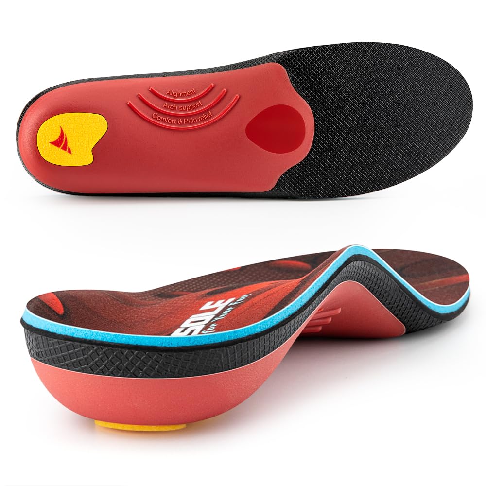 VALSOLE 250lbs high-arch insole with sturdy support helps reduce foot fatigue.
