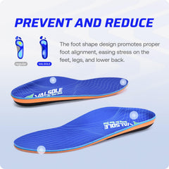 VALSOLE contoured midfoot design promotes stability and reduces fatigue.