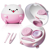 Vastsoon Cute Contact Lens Cleaner pink case for daily cleaning on the go