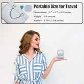 Estuche con espejo integrado para aplicar y retirar lentes con comodidad.