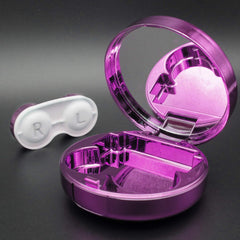 Estuche de viaje para lentes Vastsoon morado, tamaño compacto