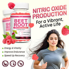 Vazatisi Beet Root Gummies label view emphasizing purity and ingredients.