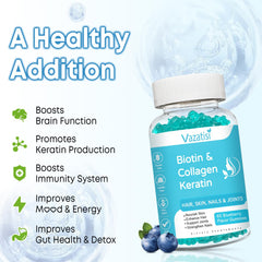 Vazatisi Biotin Gummies hair growth support while tasting great