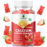 VCCHUYH calcium citrate gummies bottle showing 1200mg serving for daily calcium