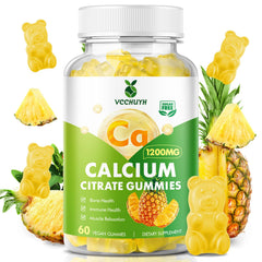 VCCHUYH Calcium Citrate Gummies 1200mg bottle offers convenient daily calcium support.