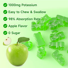 VCCHUYH Organic potassium gluconate gummies with vegan ingredients and no GMOs