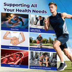 Close-up of capsules highlighting 12 forms for comprehensive muscle and nerve support.