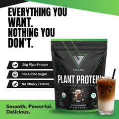 VEDGE vegan protein blend pea-pumpkin-sunflower for plant-based nutrition.