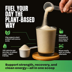 VEDGE vegan protein powder blended smoothie showing creamy texture