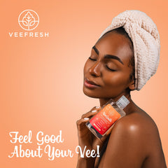 Close-up of foaming cleanser application for sensitive skin.