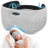 Veeniitosr Sleep Mask Headphones Grey - front view for all-night listening comfort