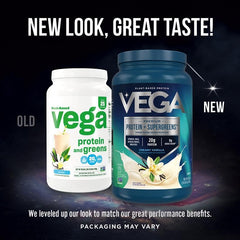 Scoop of Vega Protein and Greens Berry adds a protein boost to smoothies.
