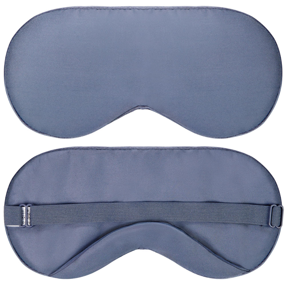 Vegan Silk sleep mask navy gray with adjustable strap for a secure fit.