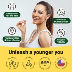 Vegan Vitality collagen capsules close-up highlighting convenient daily wellness.
