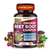 VEGATOT Beet Root capsules close-up highlighting energy and stamina support