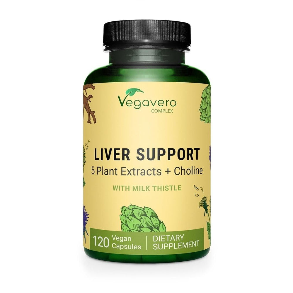 Vegavero Liver Support bottle pour for convenient daily detox