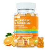 Vegavero Potassium Magnesium Gummies in orange bottle may support daily wellness and muscle comfort