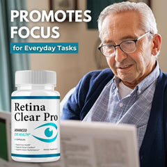 VegHerbs Retina Clear Pro bottle back with ingredient list for informed use.