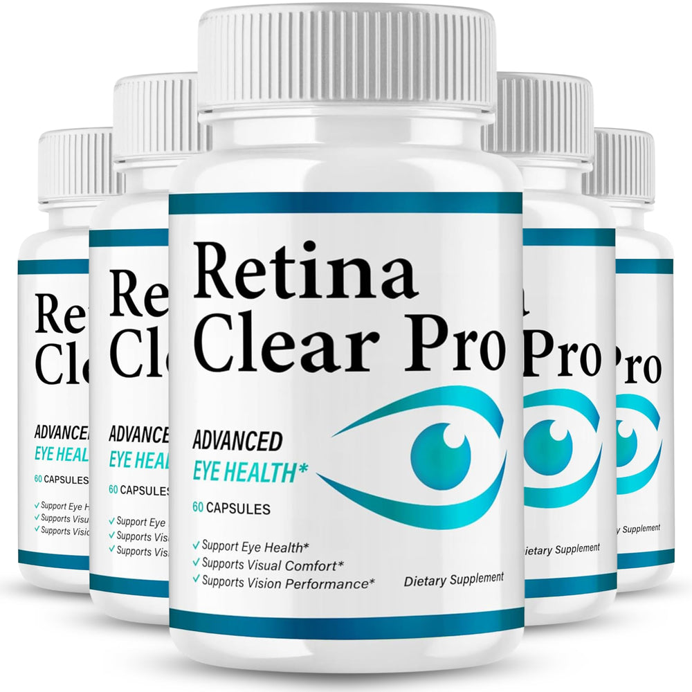 VegHerbs Retina Clear Pro bottle front highlighting natural eye support formula.