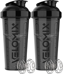 VELOMIX 28 oz shaker bottle front view for on-the-go protein mixing.