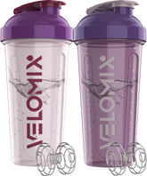 VELOMIX 28oz shaker bottle in purple with leak-proof design for on-the-go shakes.