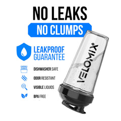 Velomix 2-pack top-cap close-up highlights leak-proof cap for mess-free refills.