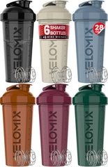VELOMIX 28oz protein shaker close-up highlights leak-proof design for mess-free drinks.