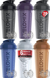 VELOMIX 6-pack 28 oz protein shaker leakproof bottle for mess-free workouts.