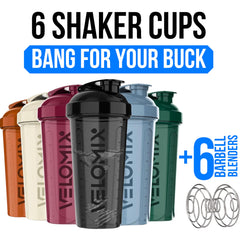 VELOMIX 28oz wire whisk in action for smooth, lump-free shakes.