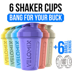 VELOMIX leakproof shaker bottle collection prevents spills during workouts