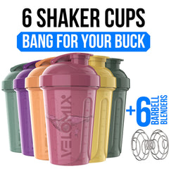 Velomix Nature Tones 6-pack side view bottle demonstrates durable construction for daily workouts.