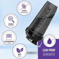 VELOMIX two-pack with wire whisk inside ensures smooth mixes.