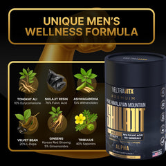 Close-up of VeltraVita Alpha Shilajit Gummies for premium wellness flavor.