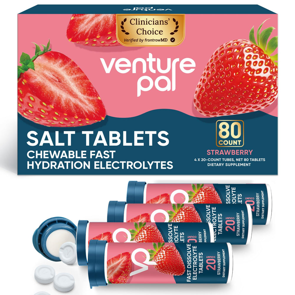 Venture Pal chewable electrolyte tablets dissolve quickly for rapid hydration