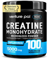 Venture Pal Creatine Powder unflavored scoop showing pure formula for reliable workouts