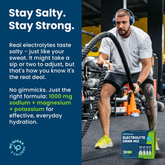 Venture Pal electrolyte blend with sodium, potassium and magnesium for balanced hydration.