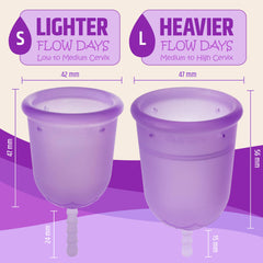 VENUS menstrual cup heavy-flow leak protection for extended wear