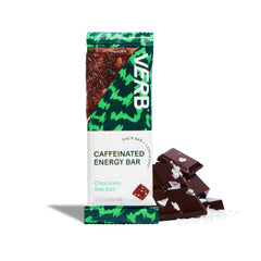 Verb Caffeinated Energy Bar texture showing crisp rice and peanut butter
