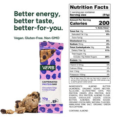 Verb Energy Bar pack of 12 display highlighting convenient pocket-sized caffeine snack