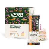 Verb Energy Birthday Cake bar packaging for an on-the-go energy boost